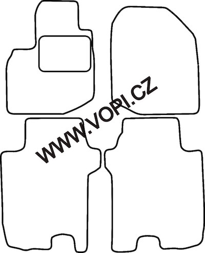 Autokoberce Honda Jazz 11/2008 - 09/2015 Carfit (1746)